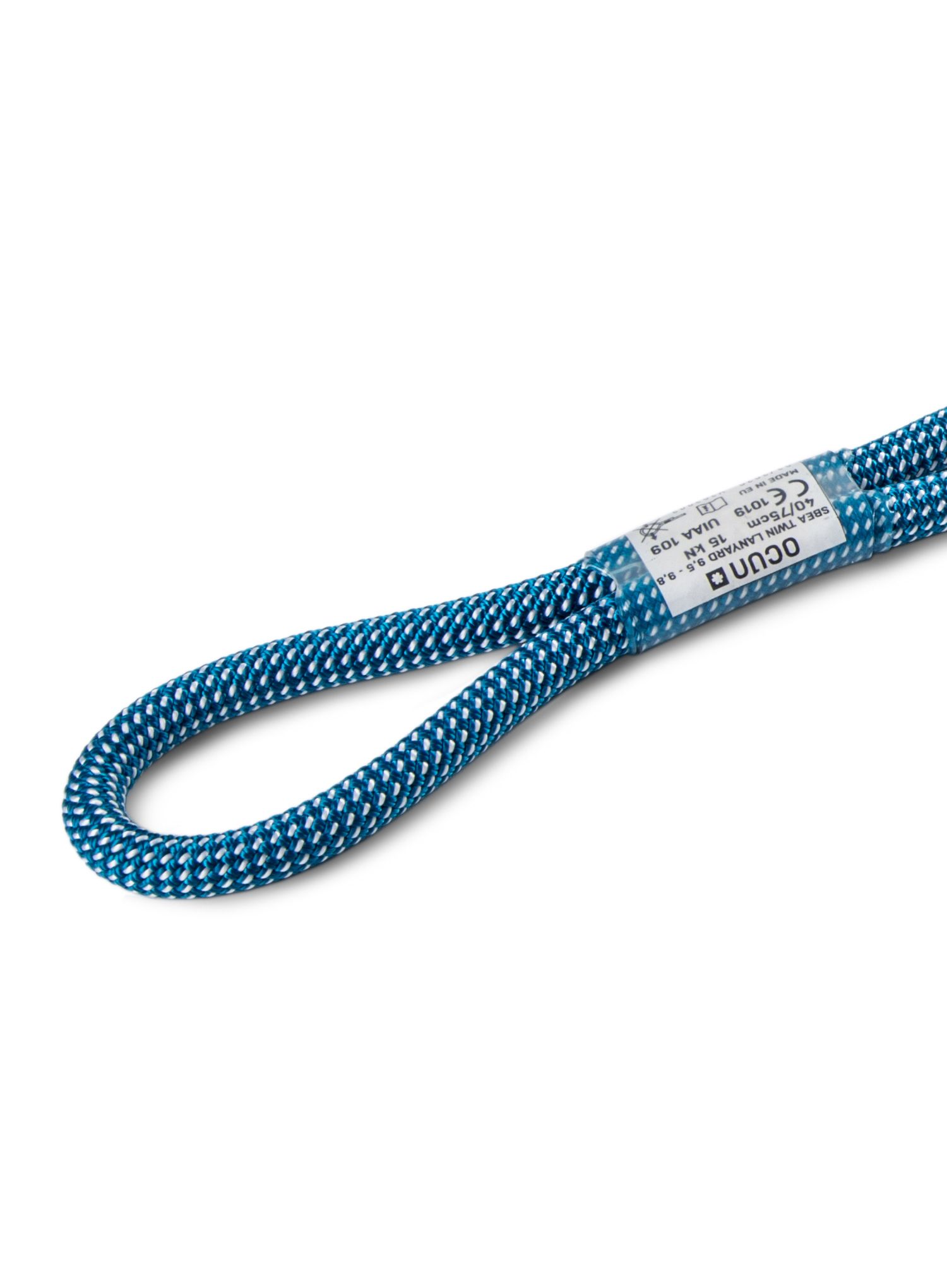 Smyčka Ocun Sbea Twin Lanyard 9,5 mm 40/75 cm - blue/white