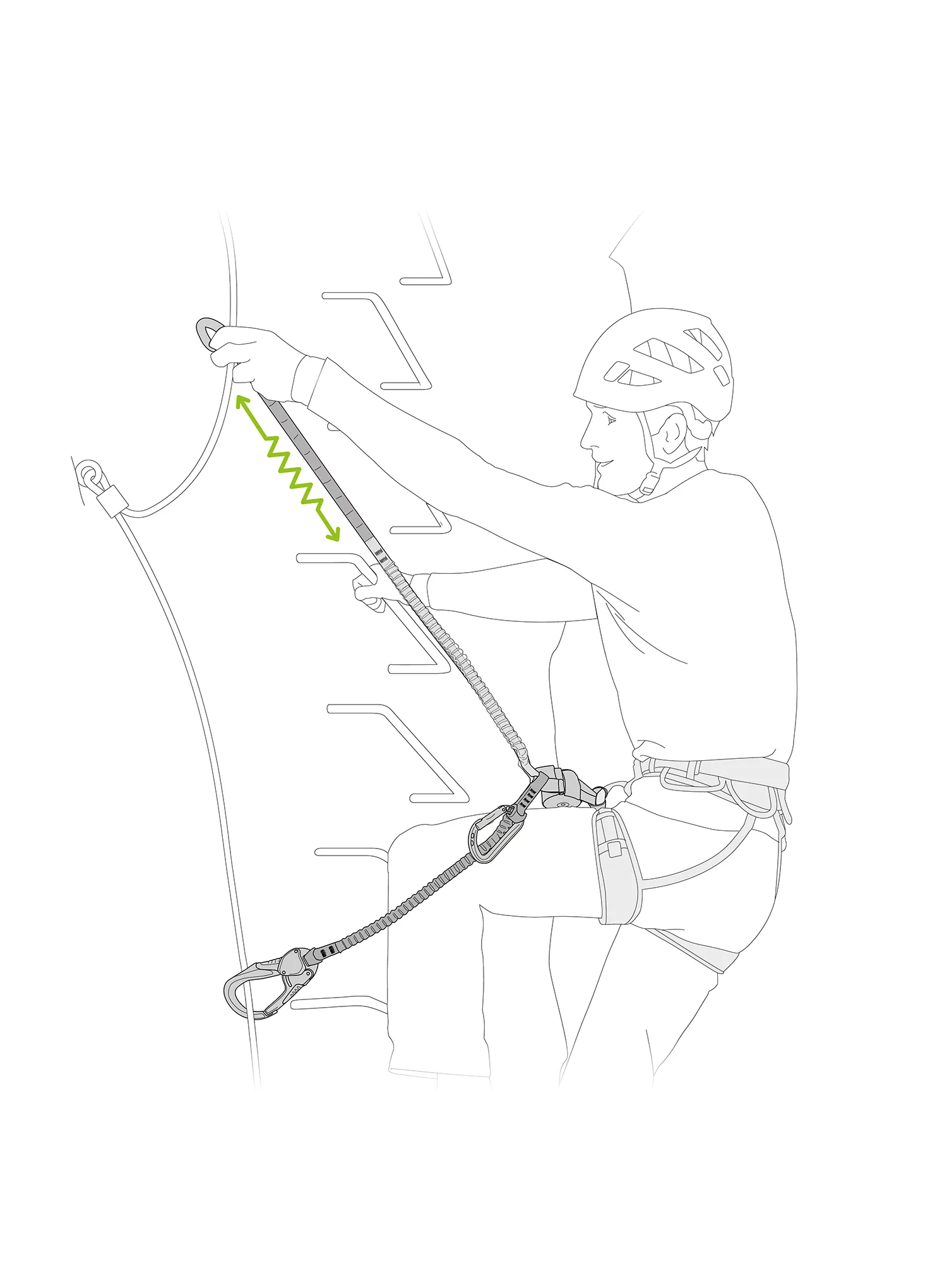 Ferratový tlumič pádu Petzl Scorpio Eashook - orange