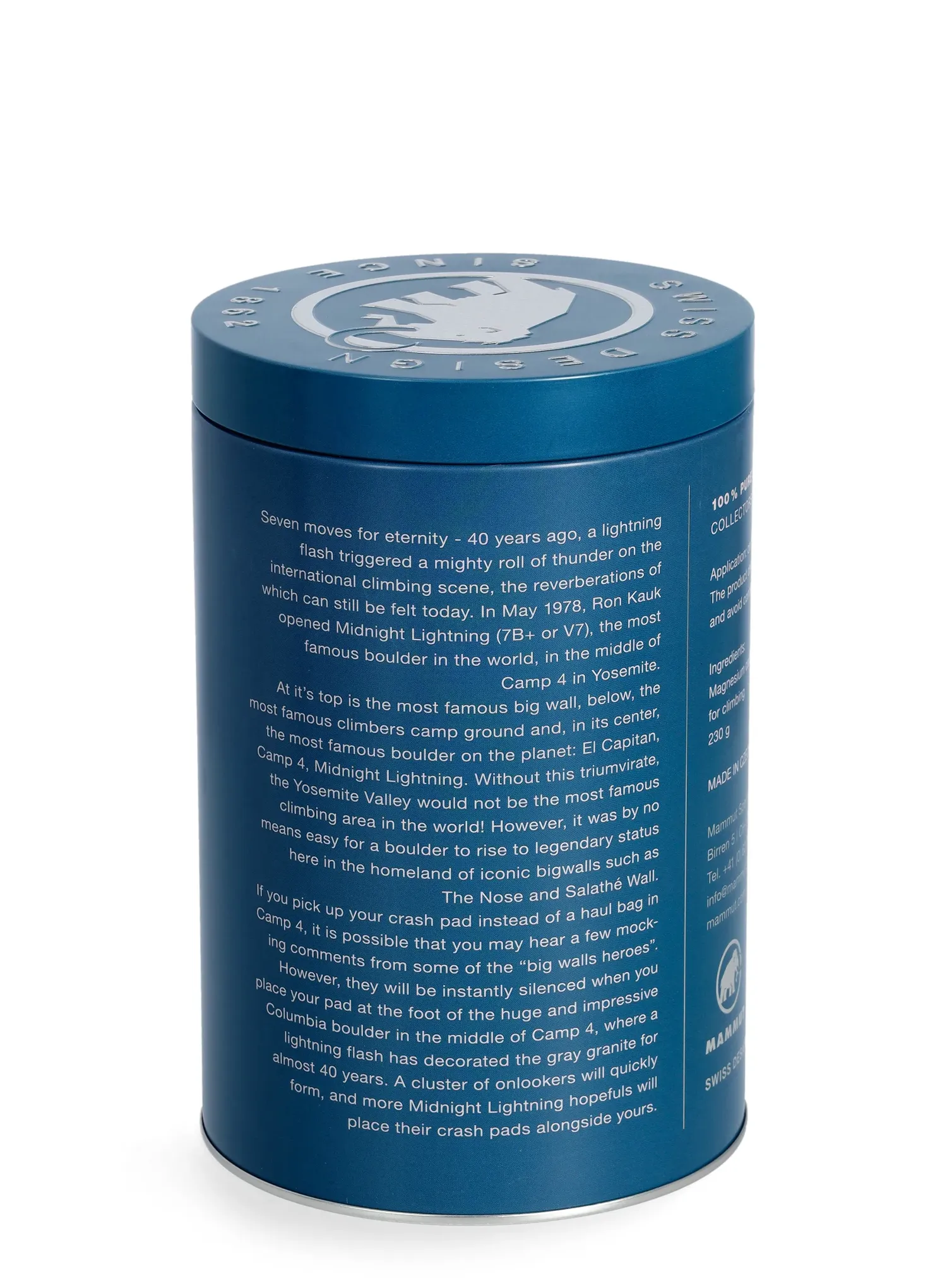 Magnézium Mammut Pure Chalk Collectors Box 230 g - midnight lightning