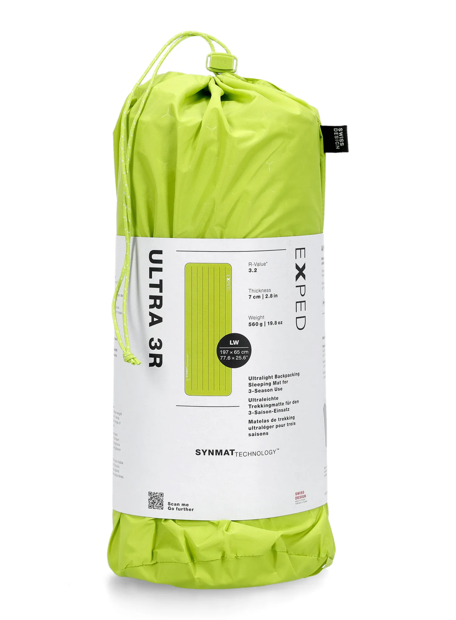 Samonafukovací karimatka Exped Ultra 3R LW - lime