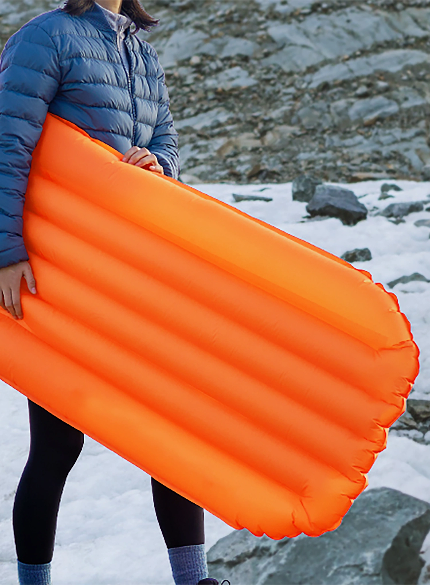 Nafukovací matrace Flextail Zero Mattress R05 Mummy - orange/orange
