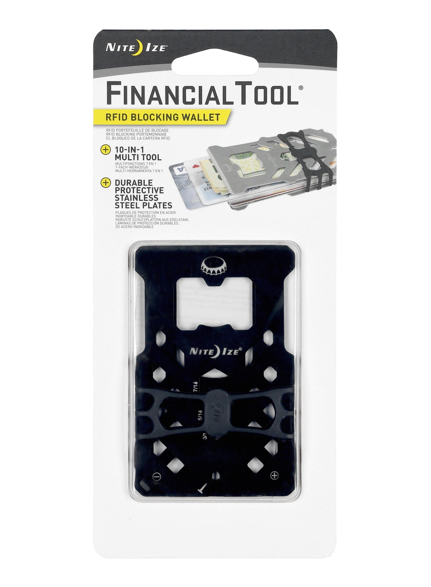 Multitool Nite Ize FinancialTool RFID Blocking Wallet - black