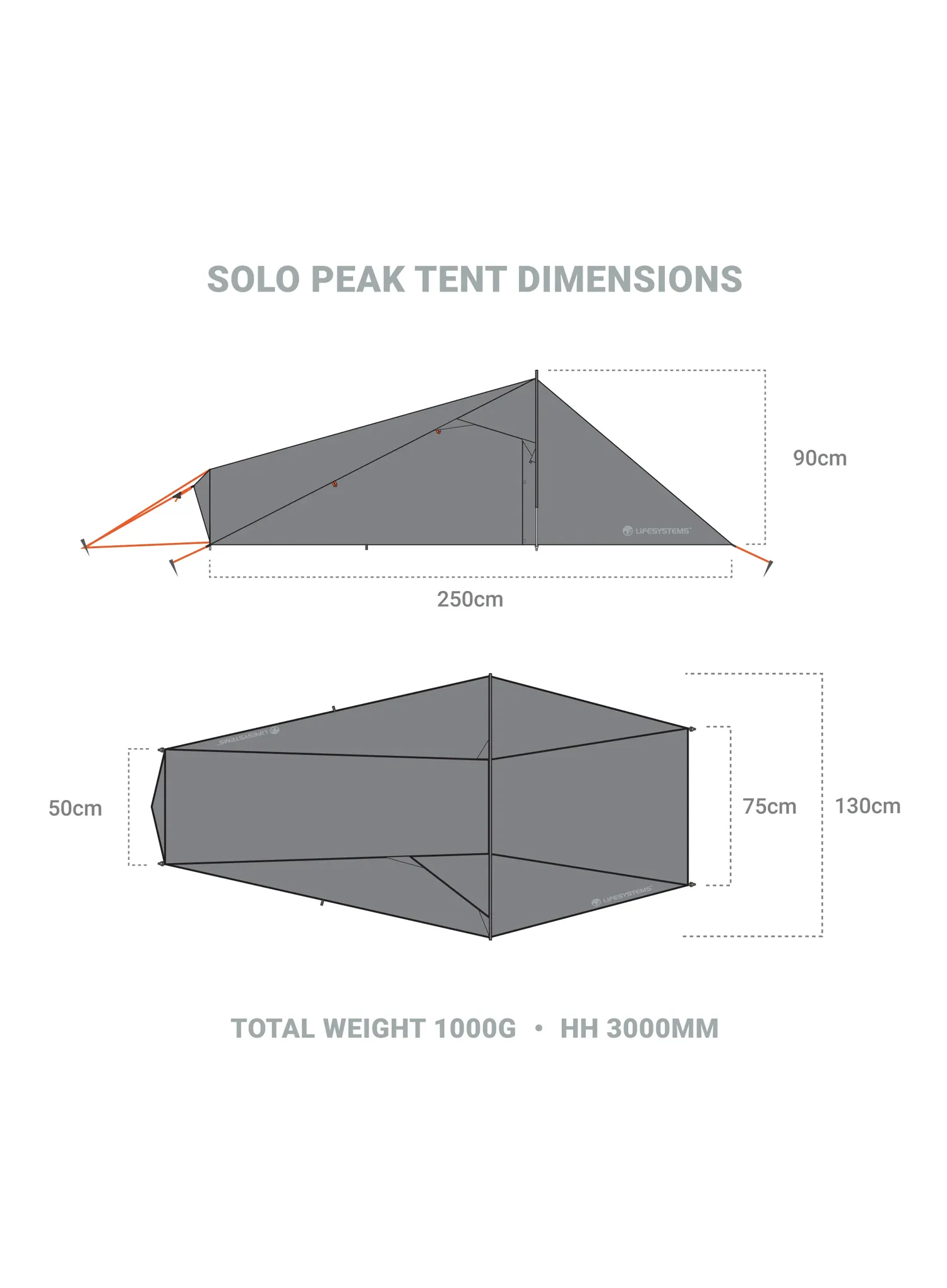 Stan pro 1 osobu Lifesystems Solo Peak Tent