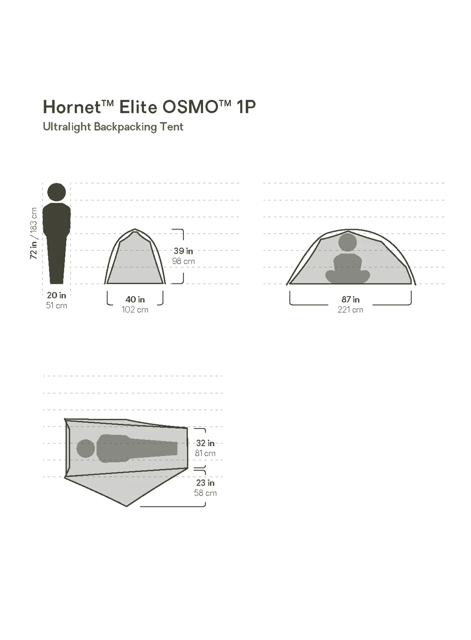 Stan pro 1 osobu Nemo Hornet Elite OSMO 1P