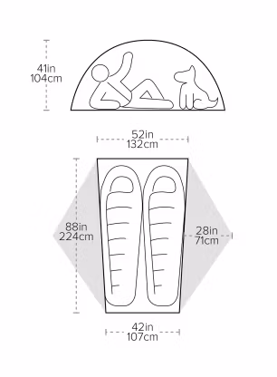 Stan pro 2 Big Agnes Copper Spur UL2 - tangelo