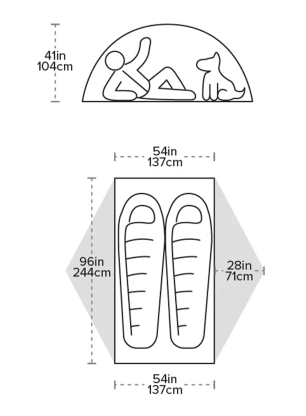 Stan pro 2 Big Agnes Copper Spur UL2 XL - tangelo/mercury