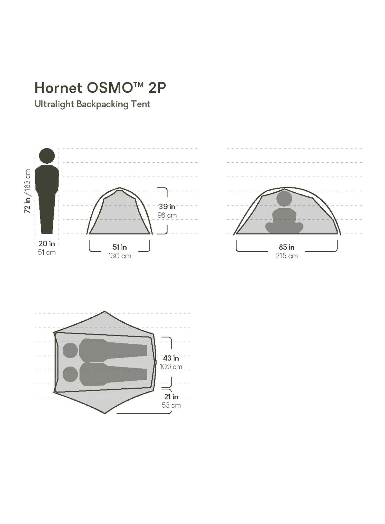 Stan pro 2 Nemo Hornet OSMO 2P - goodnight gray