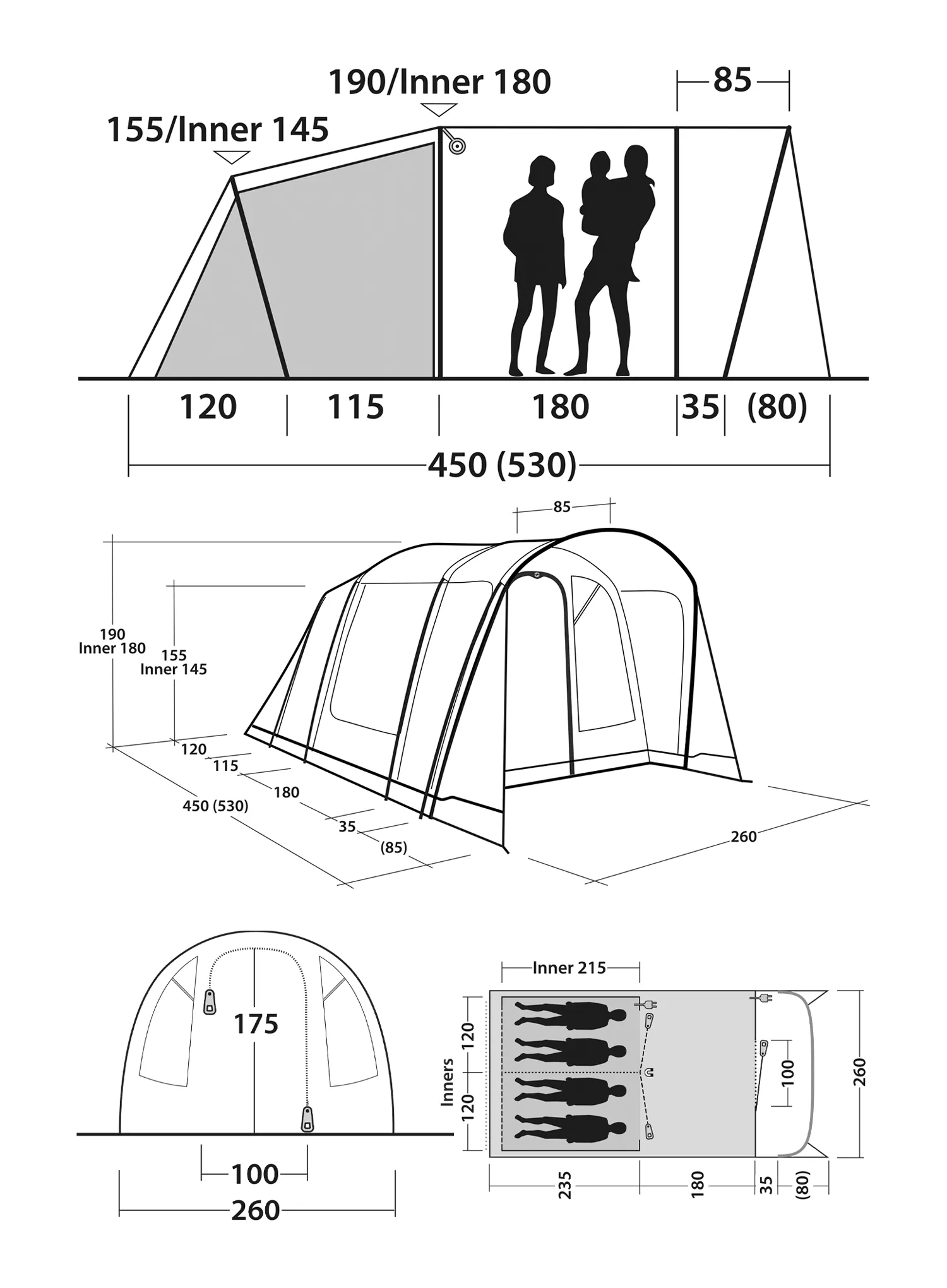 Stan pro 4 Outwell Durango 4