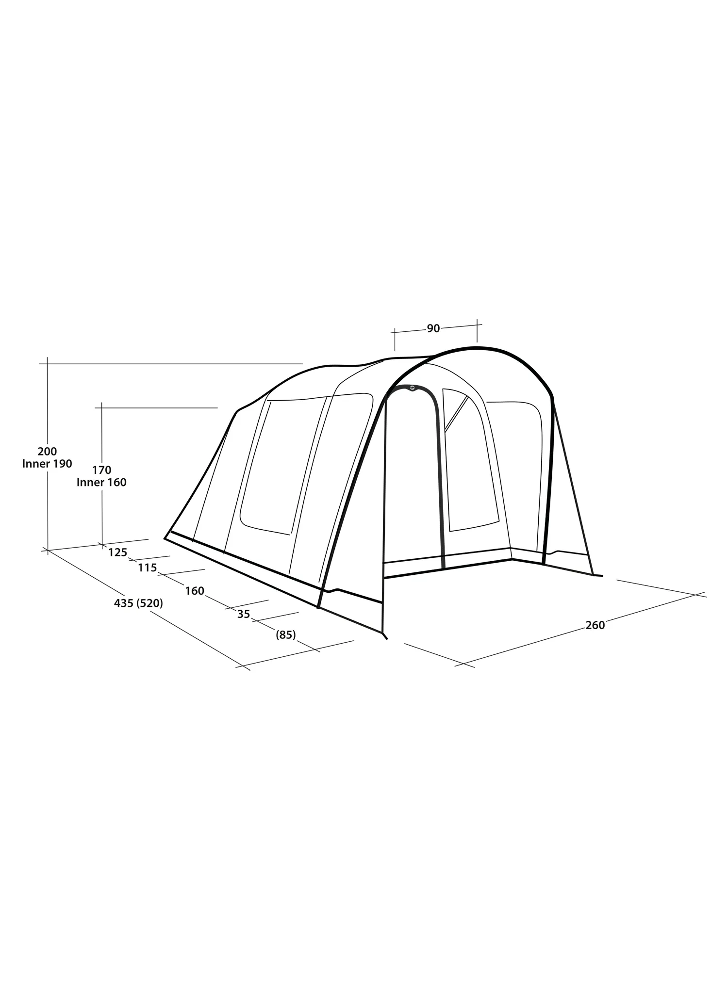 Stan pro 4 Outwell Monterey 4 Air