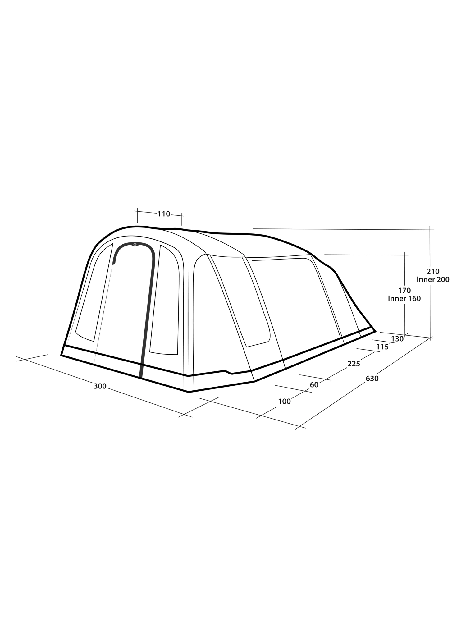 Stan pro 4 Outwell Sacramento 4 Air