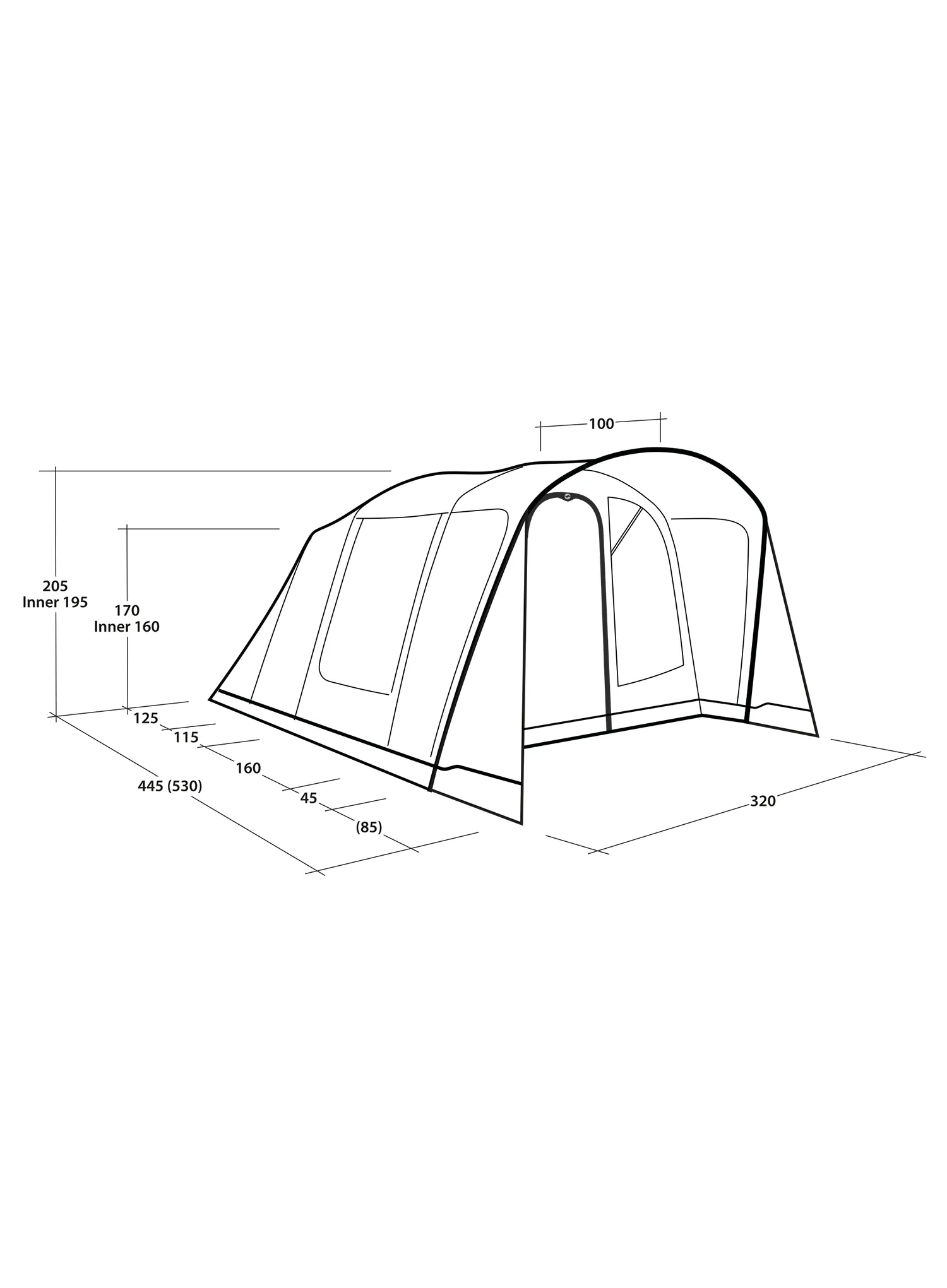 Stan pro 5 osob Outwell Monterey 5 Air