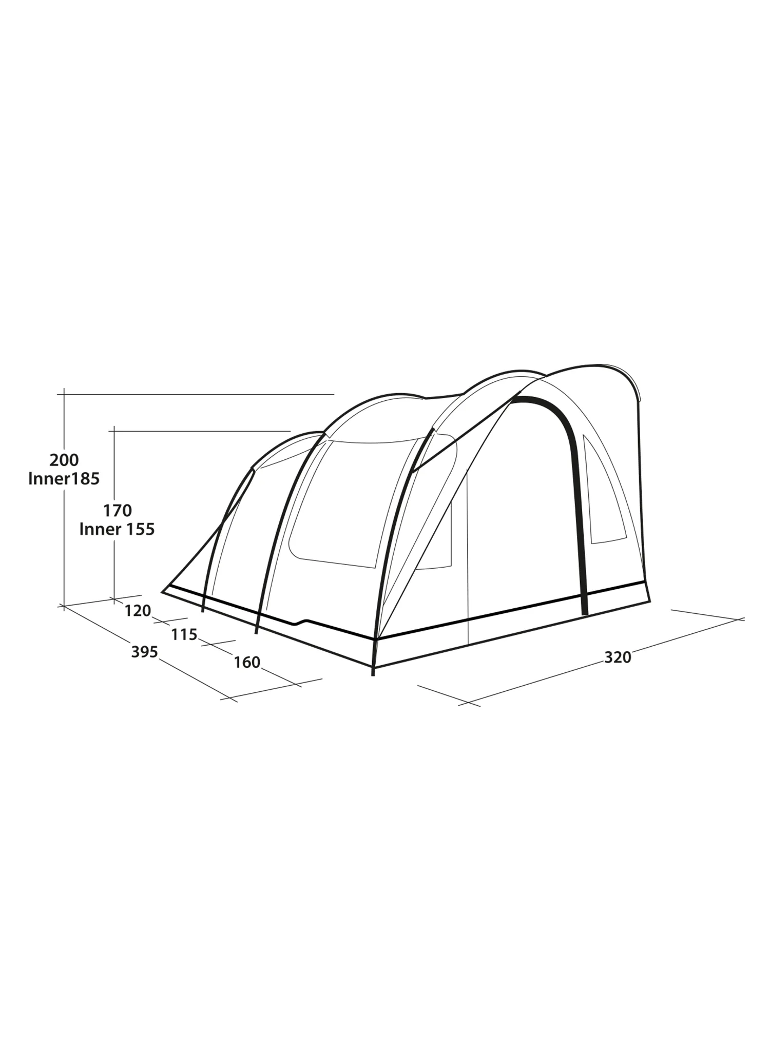 Stan pro 5 osob Outwell Sky 5