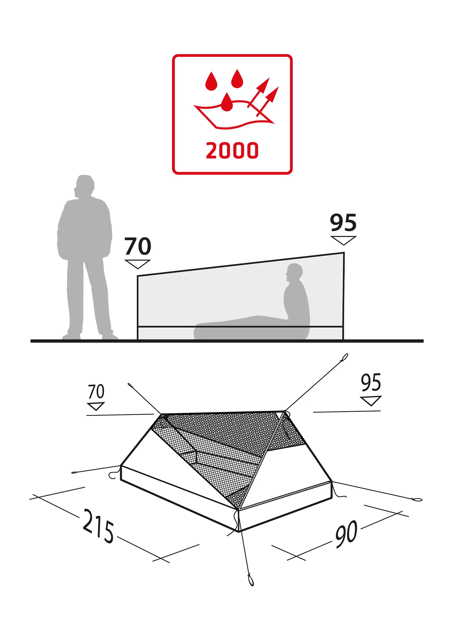 Stan pro jednoho Robens Vestis 1 Mesh Tent UL - orange