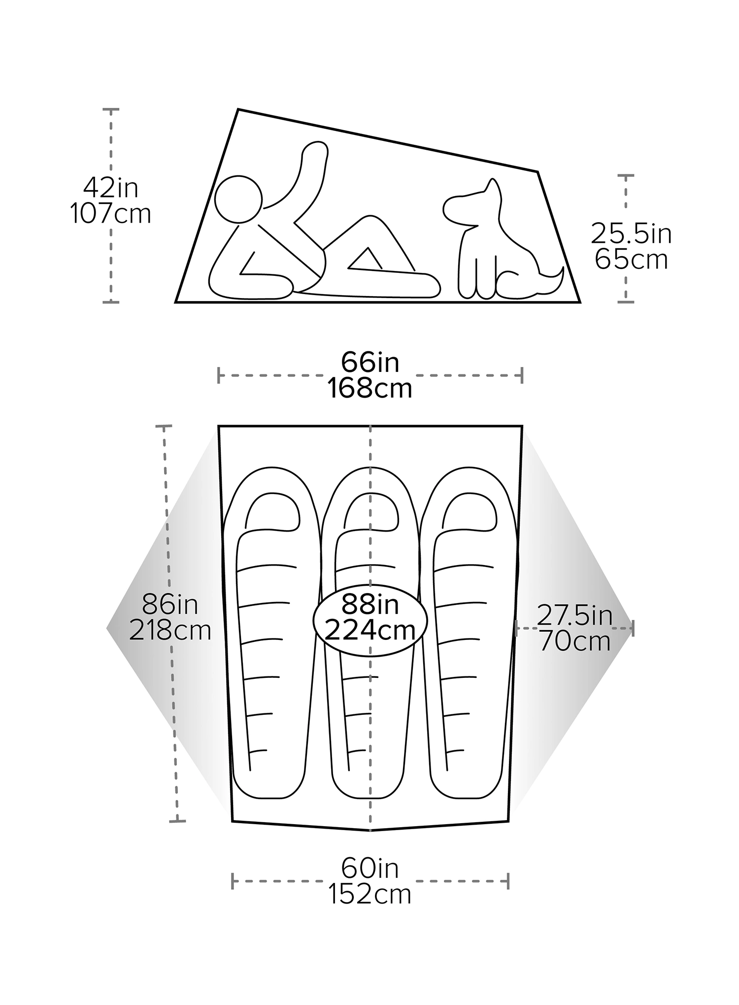 Stan pro 3 Big Agnes Tiger Wall UL3 - mercury/evening primrose
