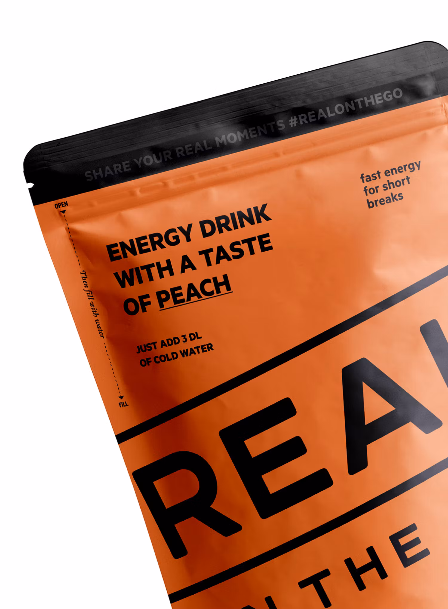 Energetický nápoj Real Turmat Energy drink Taste of Peach 330 ml