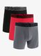 Funkční boxerky Under Armour Performance Cotton 6 in 3-Pack Boxerjock - castlerock full htr/red/steel