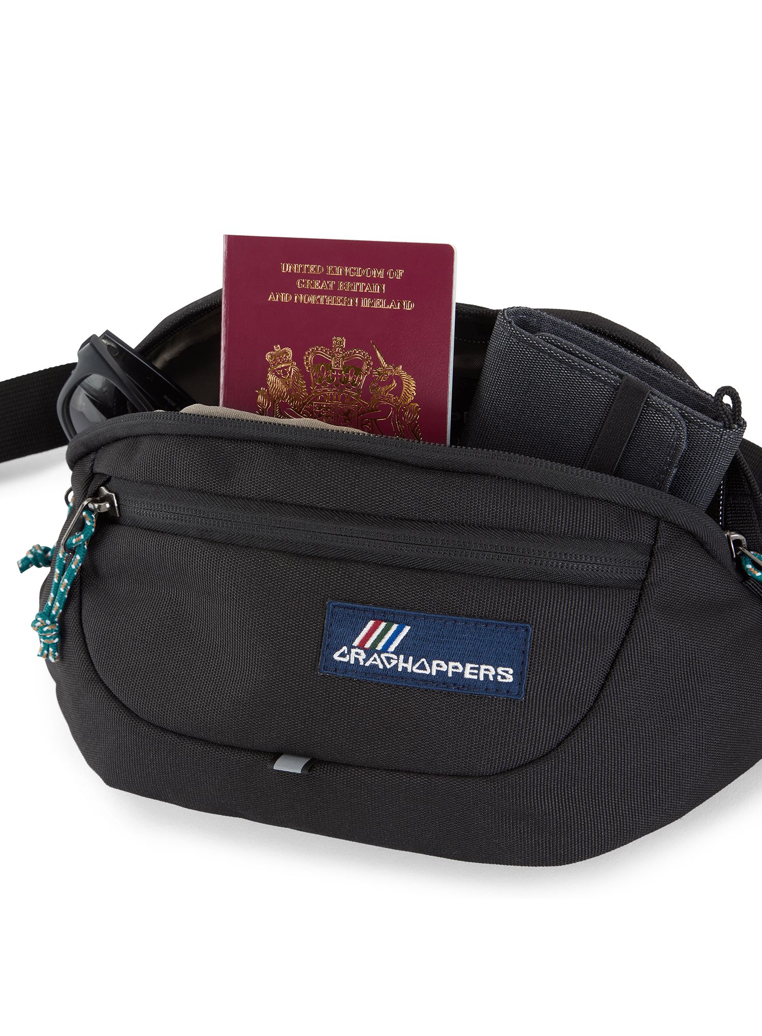 Ledvinka Craghoppers 1.5L Kiwi Classic Bum Bag - black