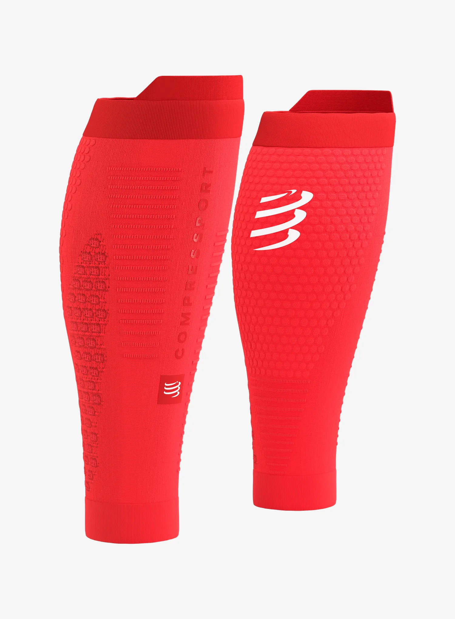 Běžecké nohavice Compressport R2 3.0 - fluo red/white