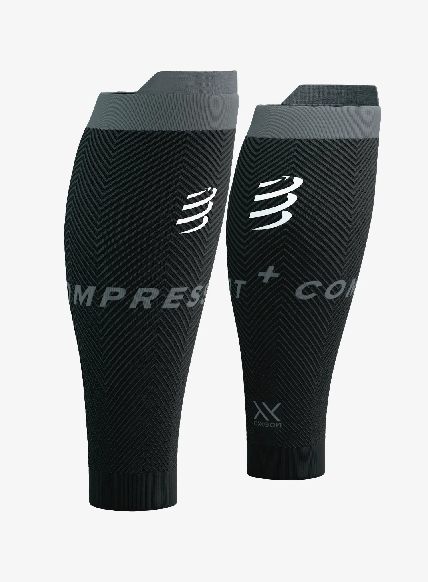 Kompresní nohavice Compressport R2 Oxygen - black/steel grey