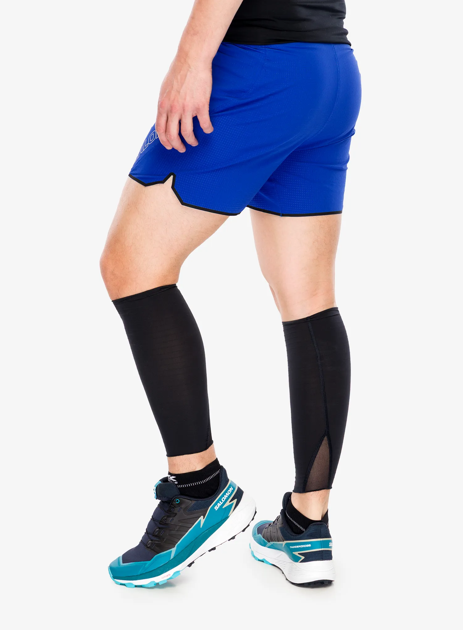 Kompresní nohavice Salomon S/Lab Ultra Calfs - deep black