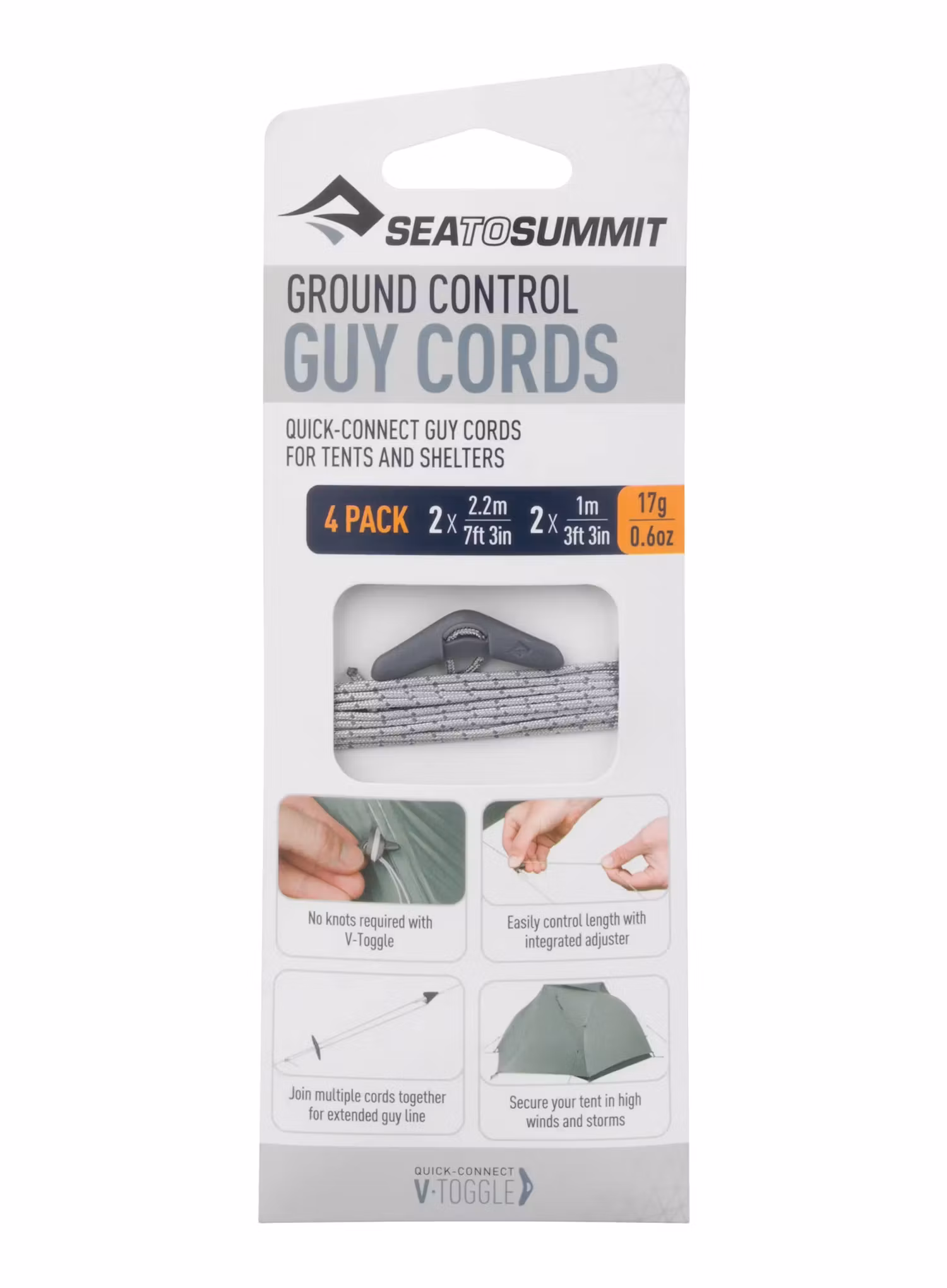 Stanová šňůra Sea to Summit Ground Control Guy Cords - dark grey