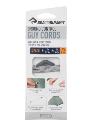 Stanová šňůra Sea to Summit Ground Control Guy Cords - dark grey