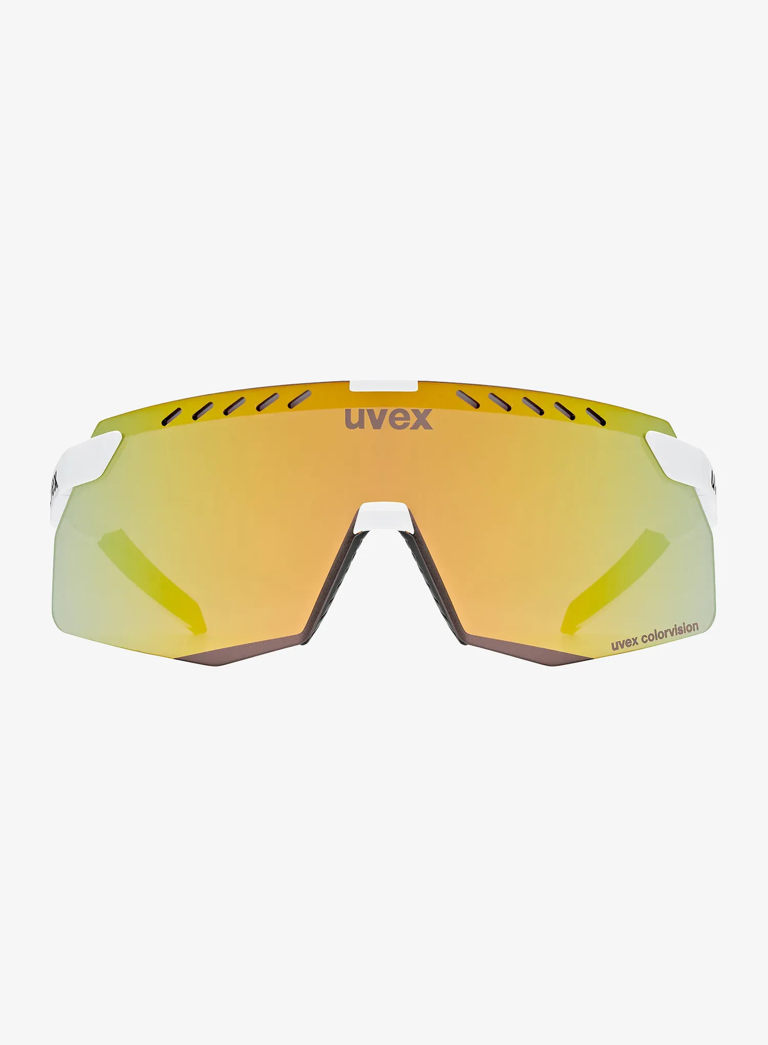 Brýle na kolo Uvex Pace Stage S CV - white matt/mirror yellow