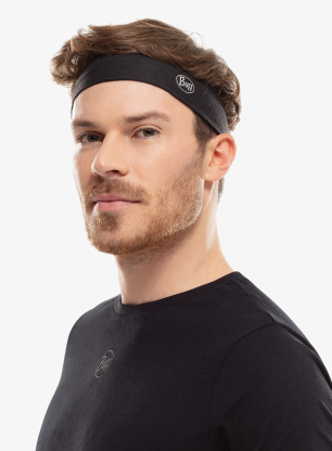 Čelenka Buff Coolnet UV Headband Slim - r-solid black