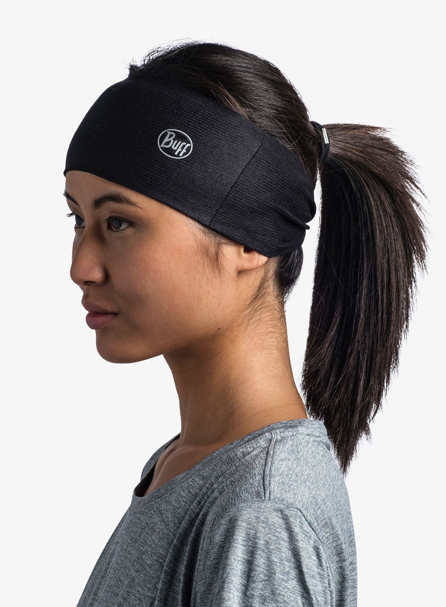 Čelenka Buff Coolnet UV Ellipse Headband - solid blk