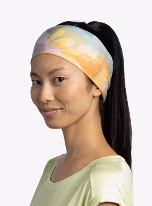 Čelenka Buff Coolnet UV Wide Headband - esmerald seagrove green