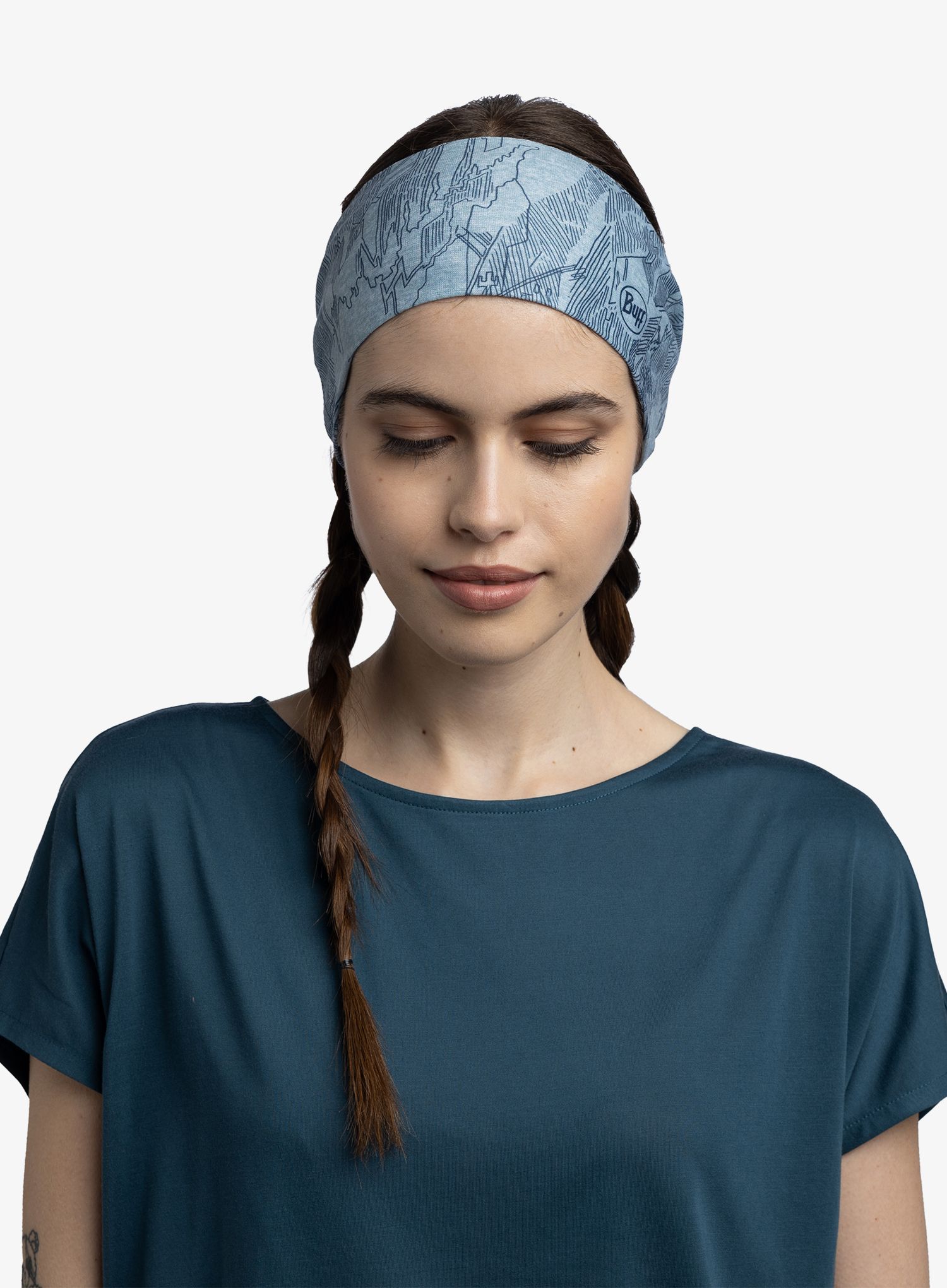 Čelenka Buff Coolnet UV Wide Headband - laven mist