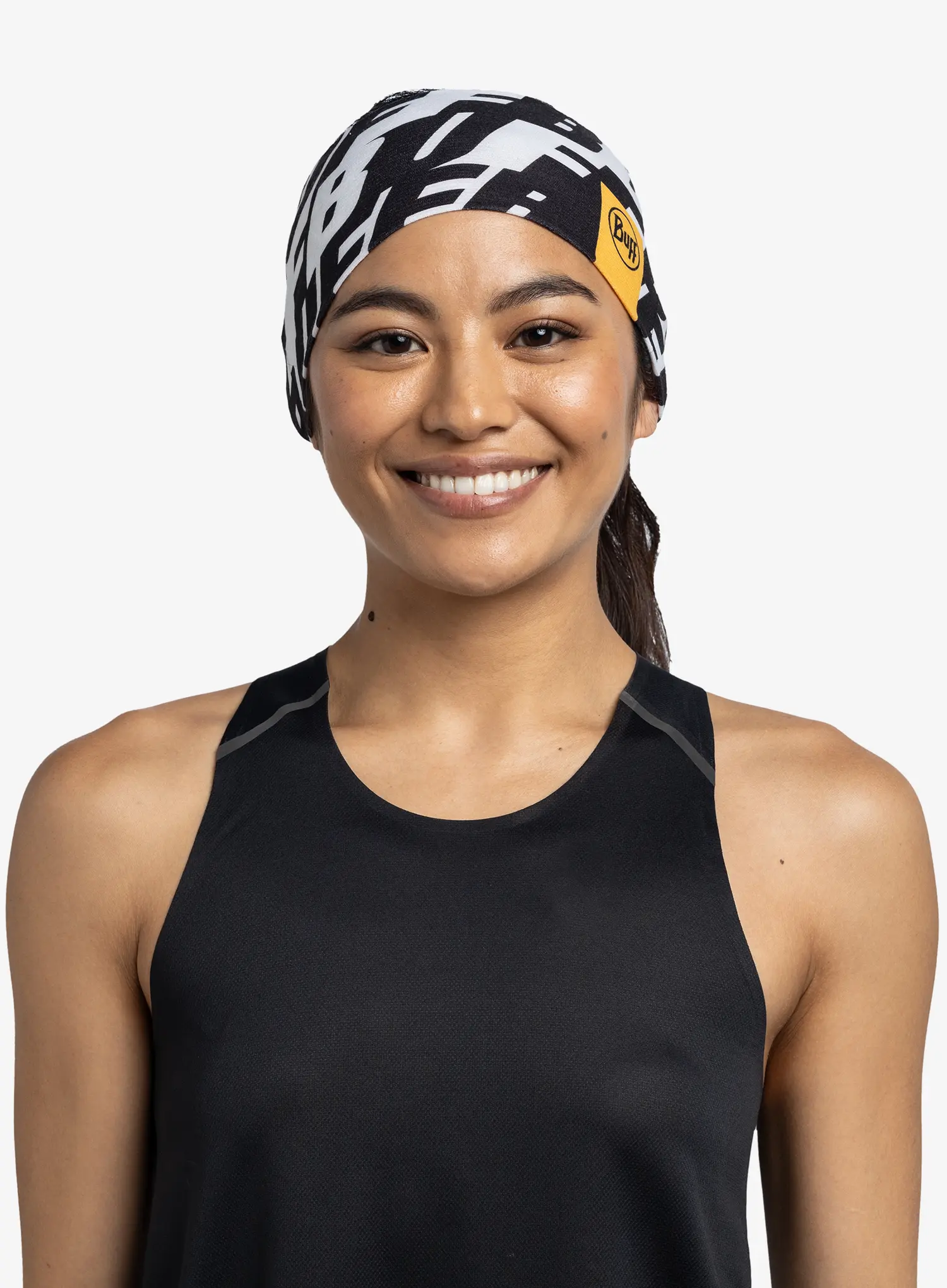 Čelenka Buff Coolnet UV Wide Headband - logo multi