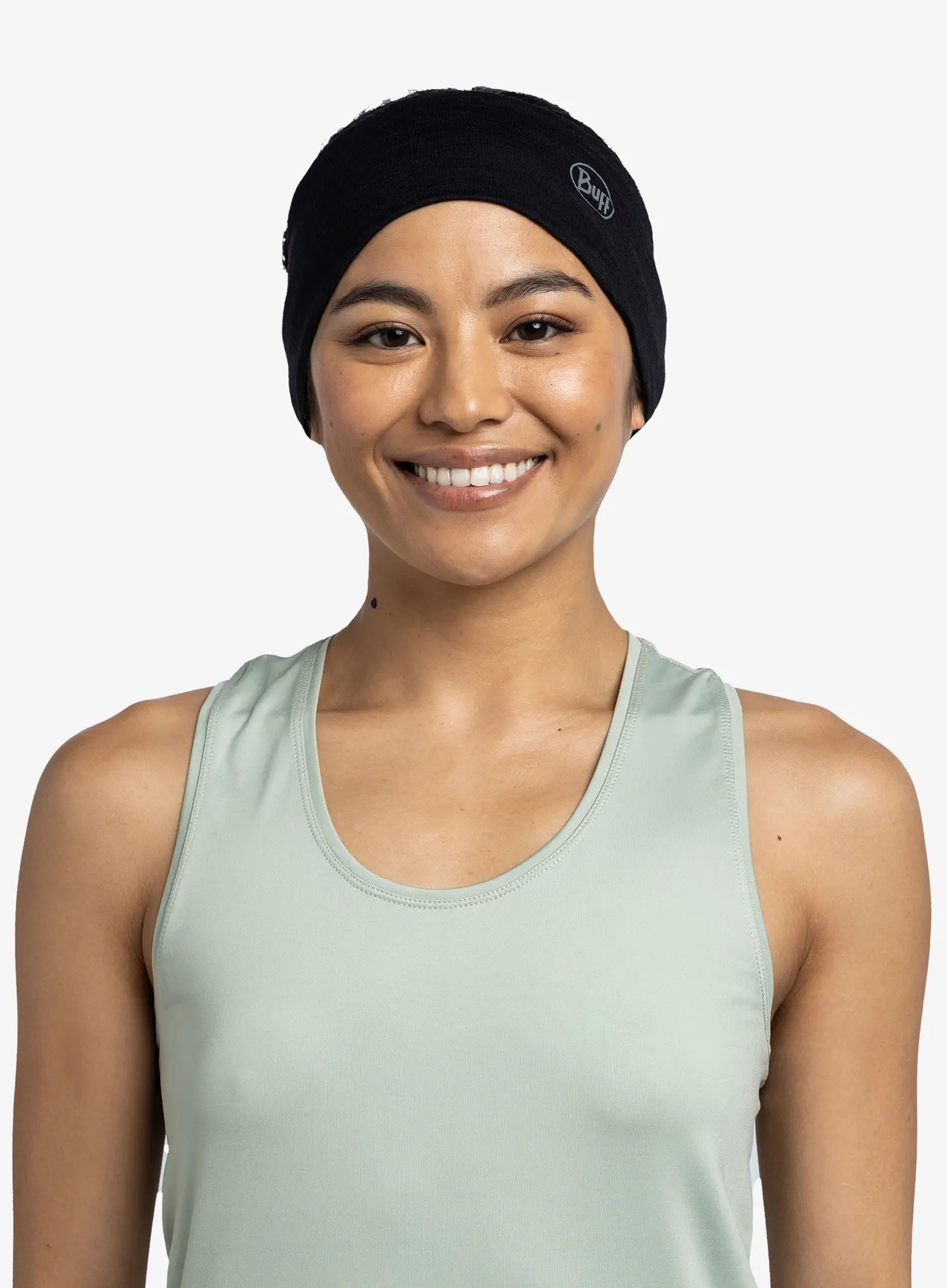 Čelenka Buff Merino Lightweight Headband - solid black