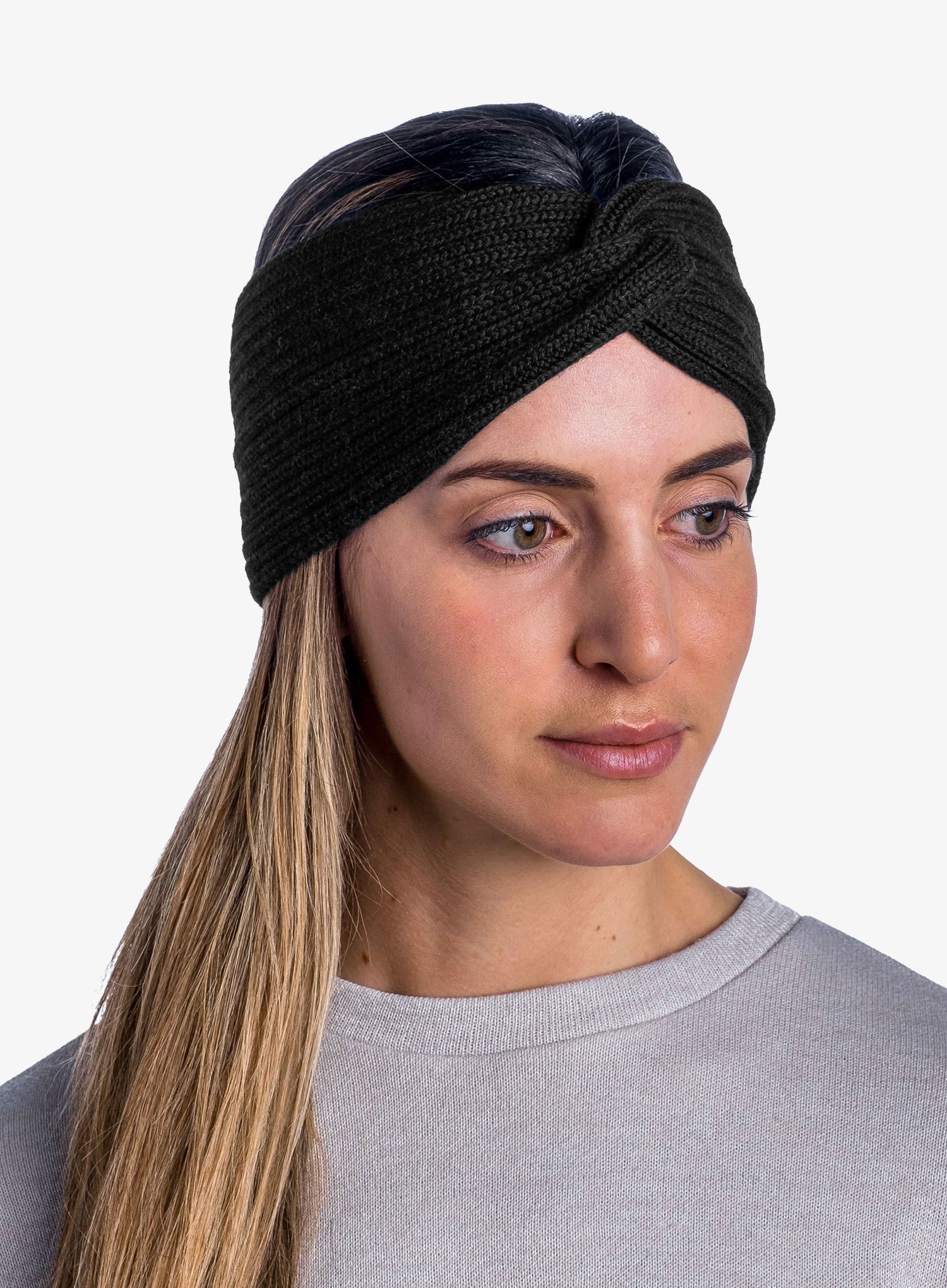 Dámská čelenka na běhání Buff Knitted Headband Norval - graphite