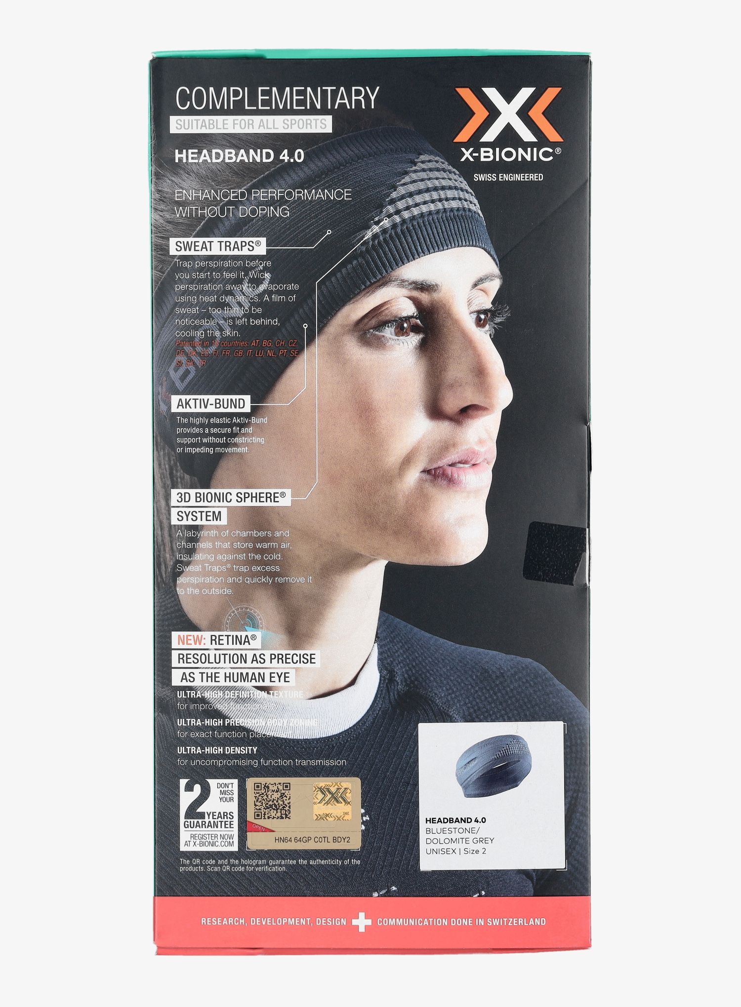 Čelenka X-Bionic Headband 4.0 - bluestone/dolomite grey