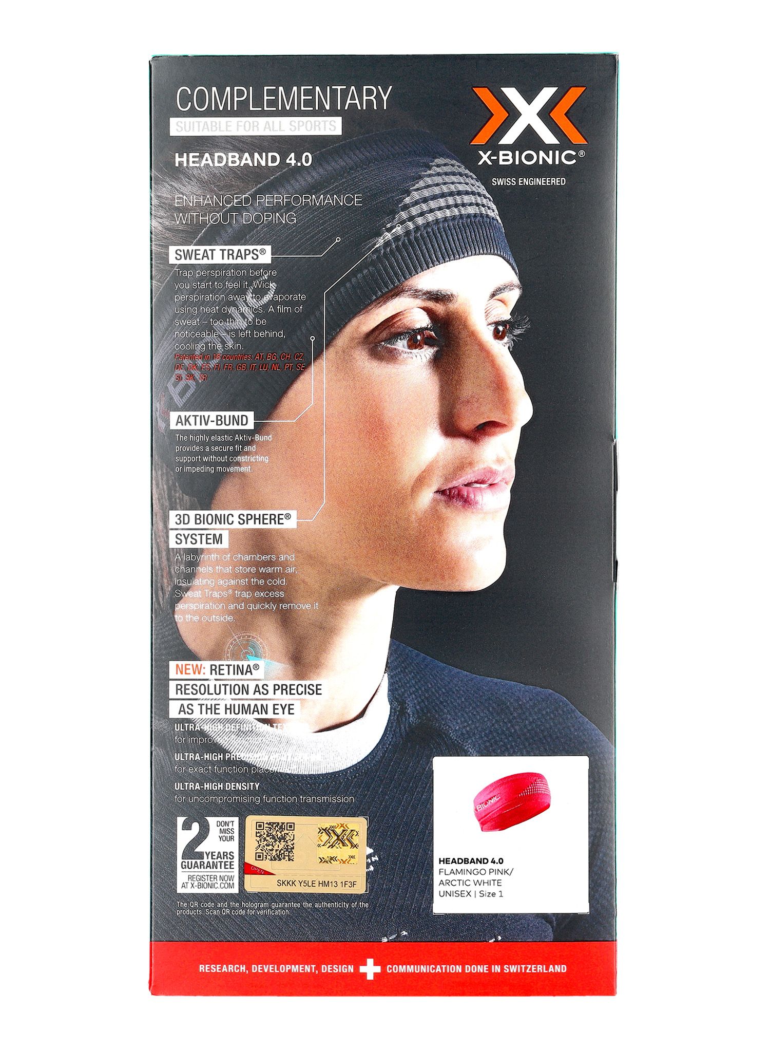 Čelenka X-Bionic Headband 4.0 - flamingo pink/arctic white