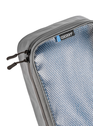 Cestovní organizér Cocoon Packing Cube - Laminated Net Top M - grey/blue