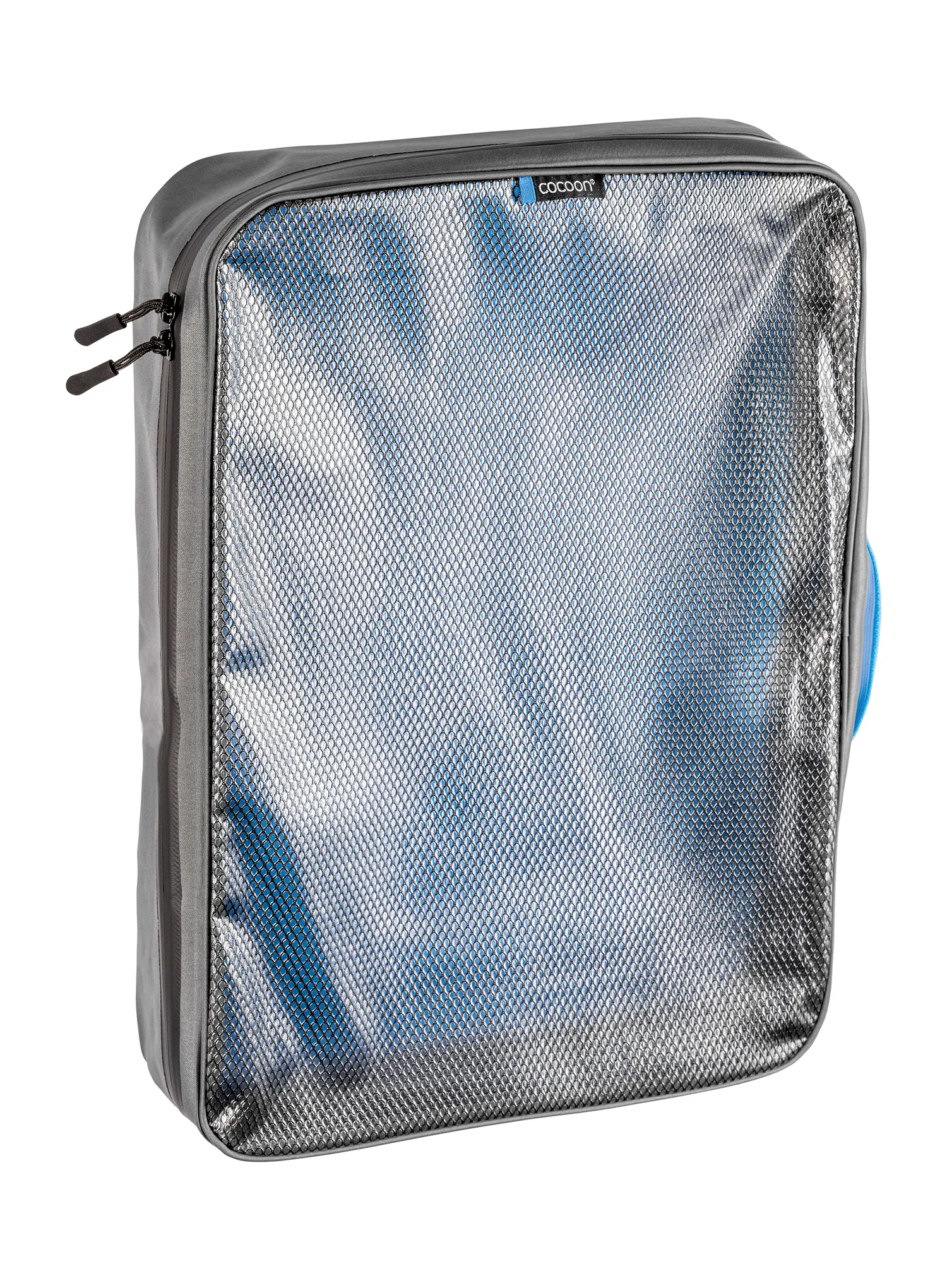 Cestovní organizér Cocoon Packing Cube - Laminated Net Top XL - grey/blue