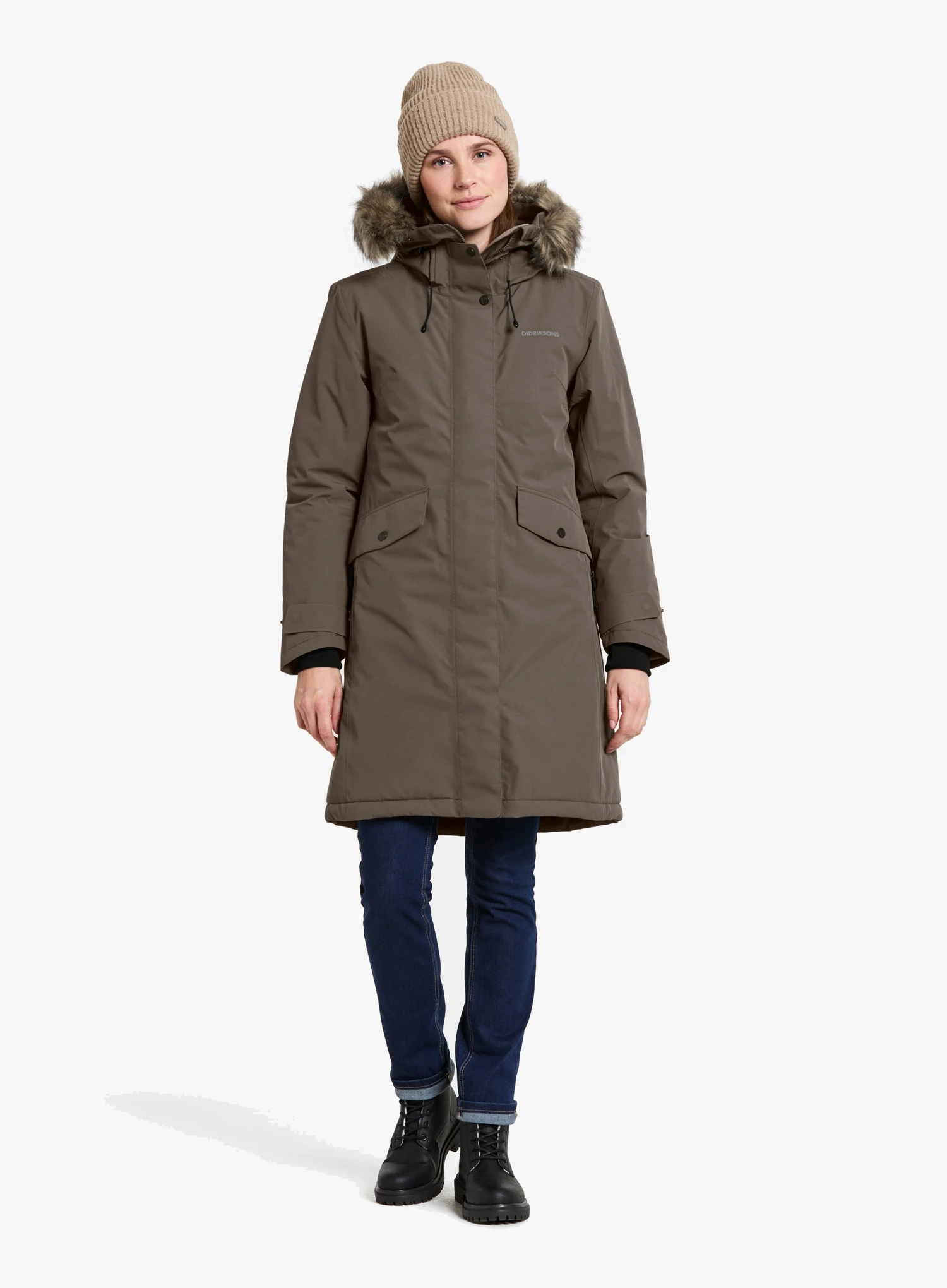 Dámská zimní parka Didriksons Erika Parka 3 - mocha brown