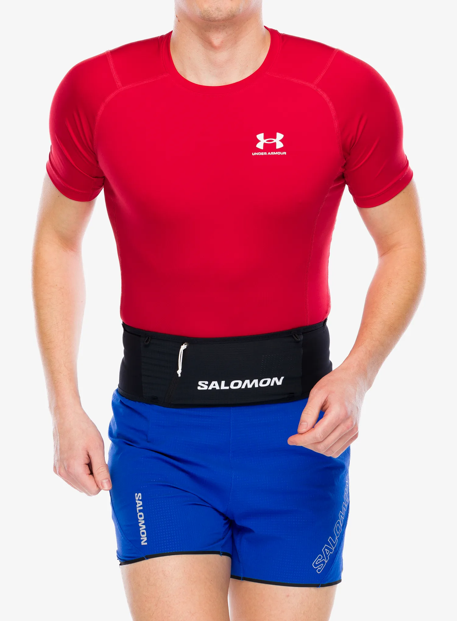 Běžecký opasek Salomon S/Lab Belt - black/white
