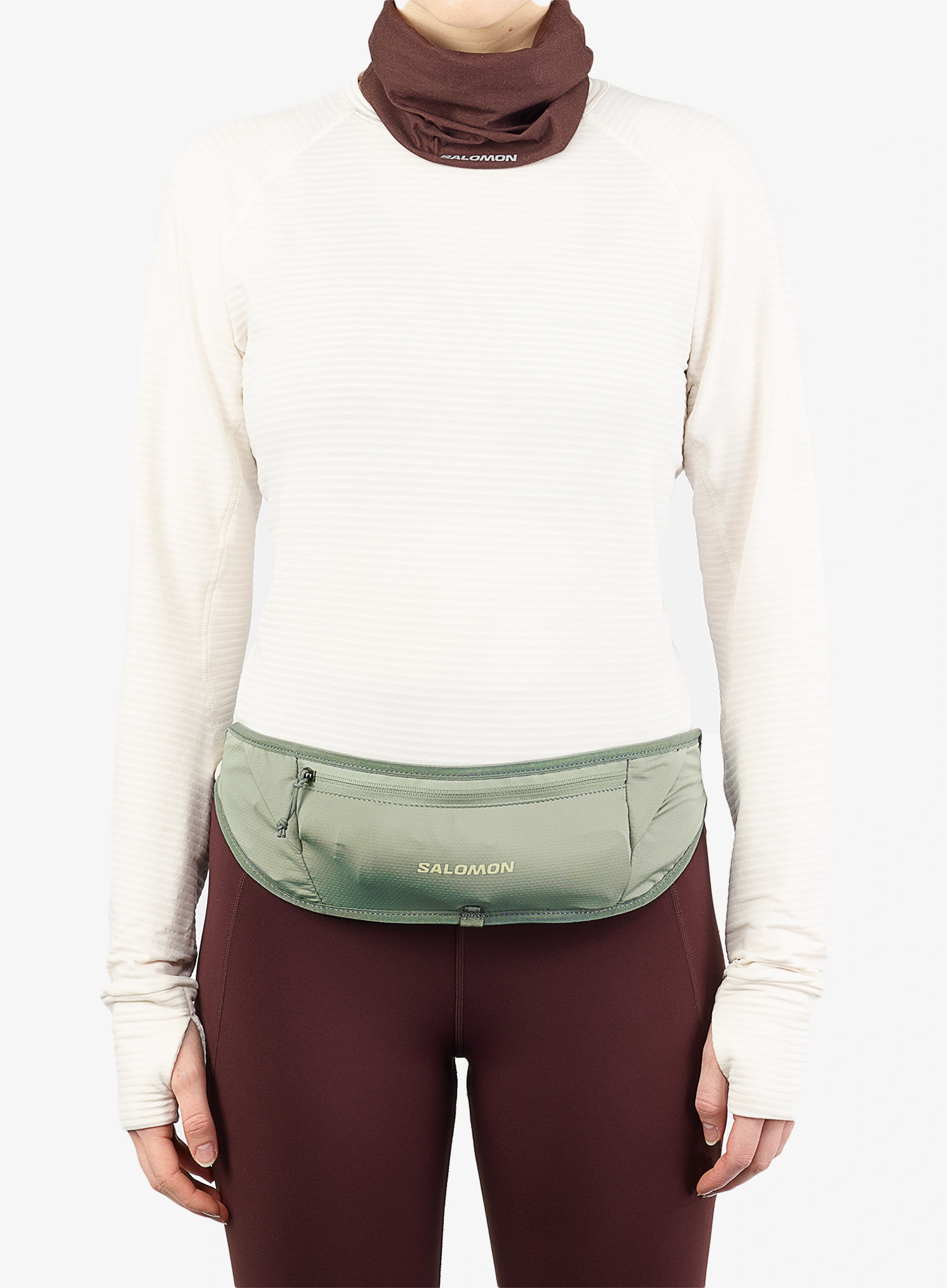 Běžecký opasek Salomon Pulse Sling Belt  - lily pad/laurel wreath