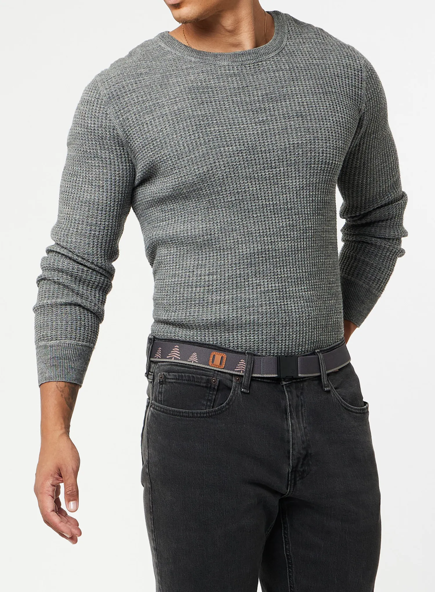 Opasek Arcade Blackwood Slim - charcoal/blush