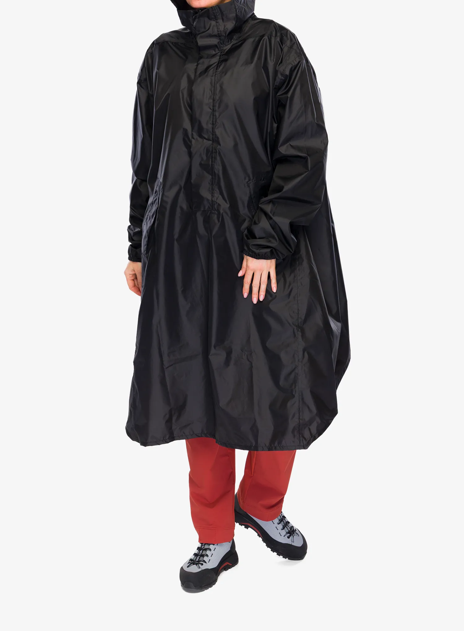 Turistická pláštěnka CMP Melle Unisex Poncho Fix Hood - nero