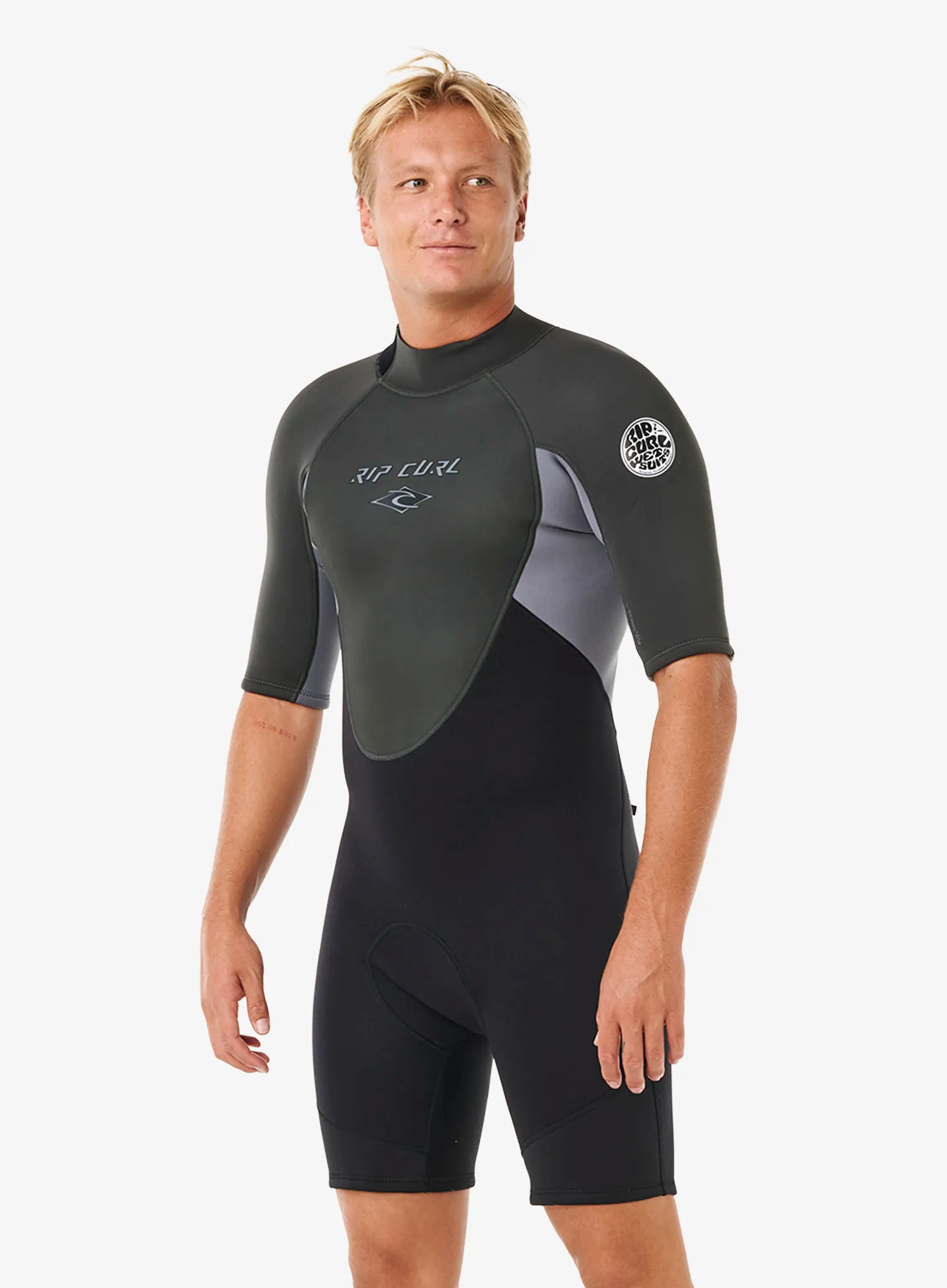 Pánský neoprenový oblek Rip Curl Omega Back Zip Springsuit - grey