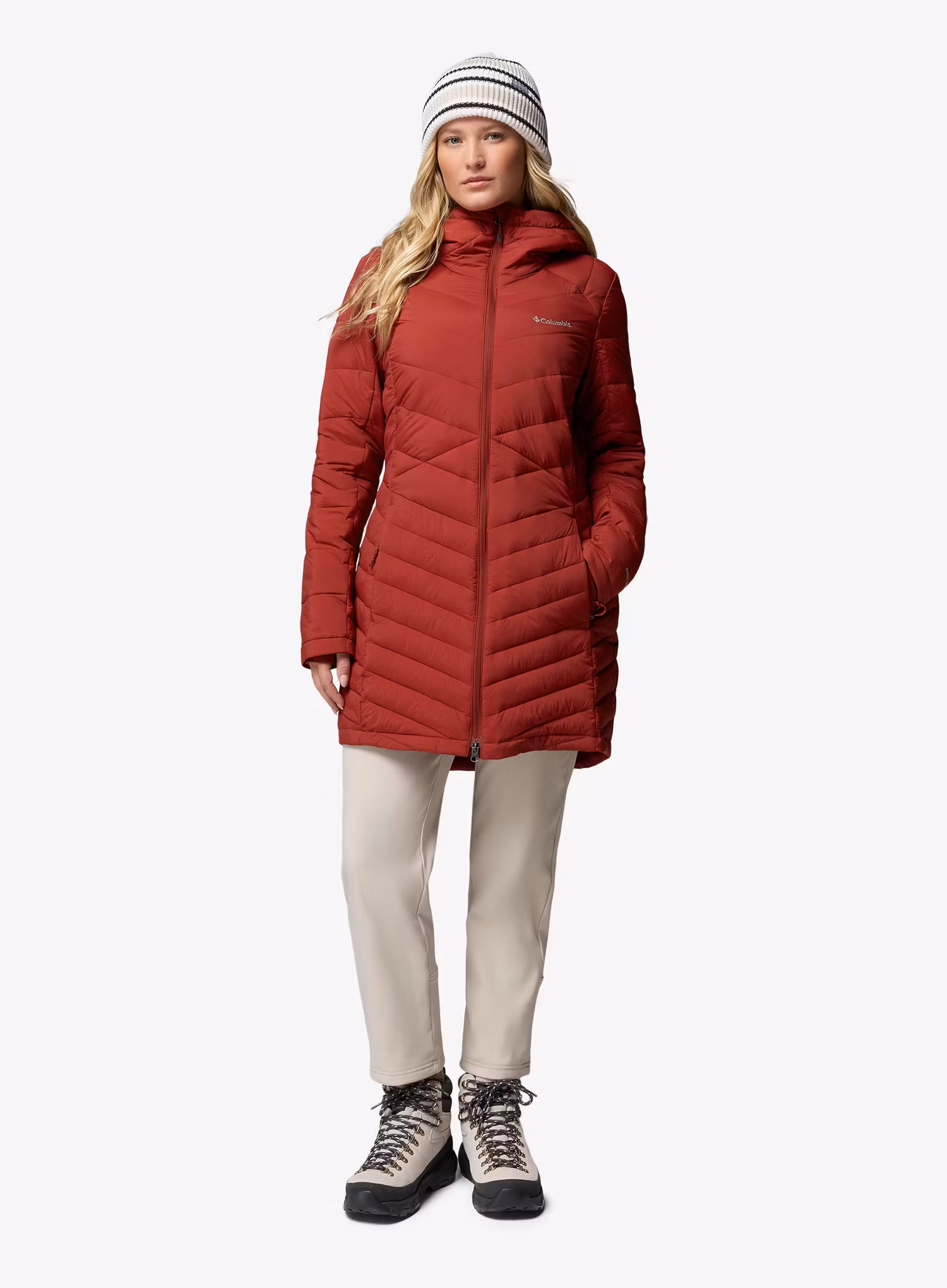 Dámský kabát Columbia Joy Peak II Mid Jacket - red oxide