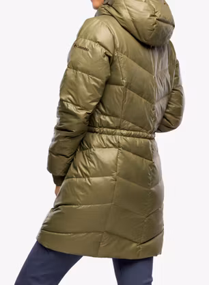 Dámský péřový kabát Columbia Icy Heights II Mid Length - green