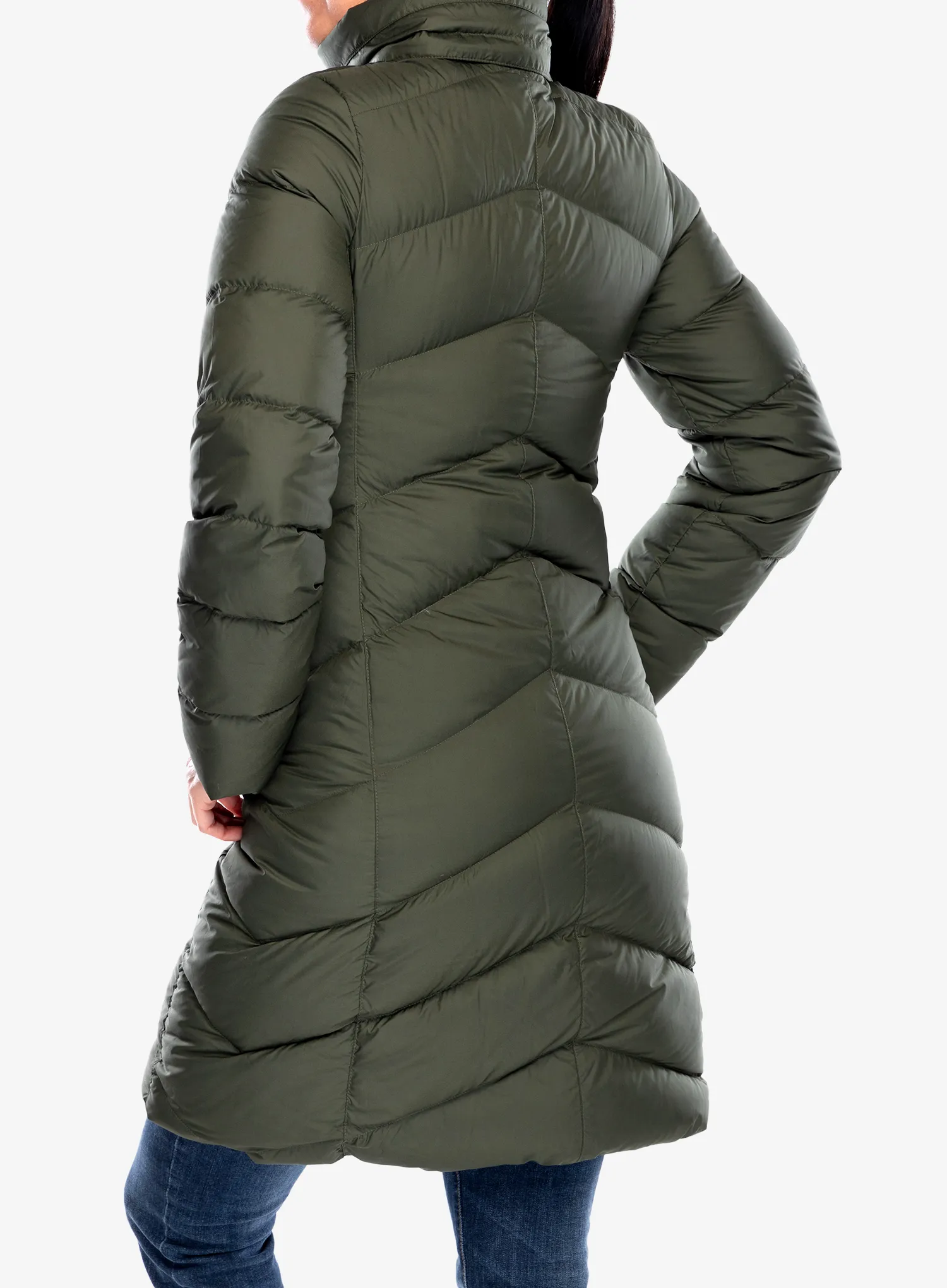 Dámský péřový kabát Marmot Montreaux Coat - nori