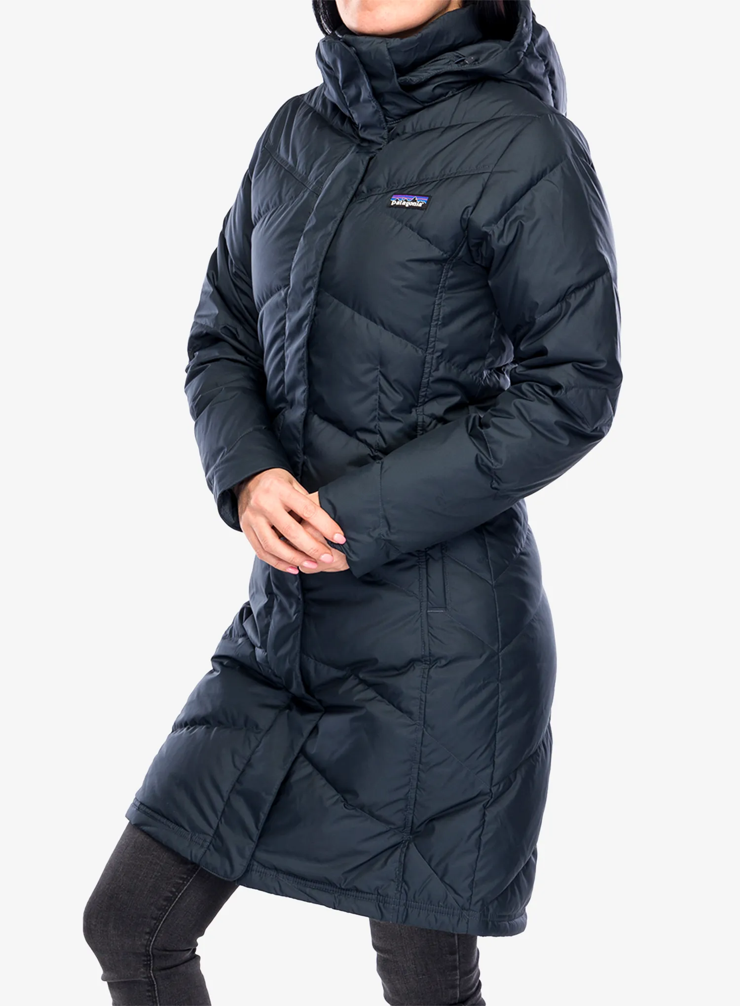Dámský péřový kabát Patagonia Down With It Parka - smolder blue