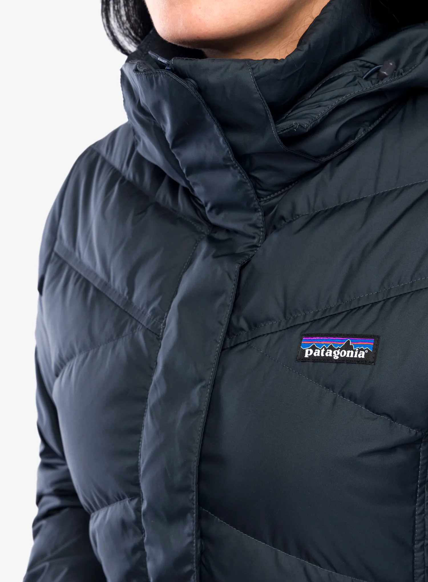 Dámský péřový kabát Patagonia Down With It Parka - smolder blue