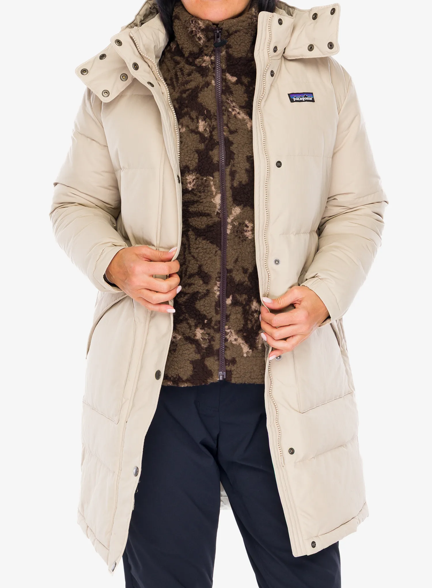Dámský péřový kabát Patagonia Downdrift Parka - oar tan